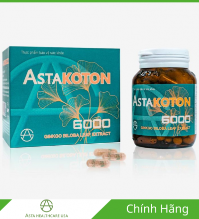 Astakoton 6000 – Bạch Quả Hàm Lượng Cao Hỗ Trợ Tuần Hoàn Não